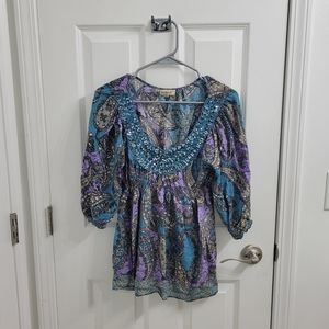 Emerald Boho Blouse